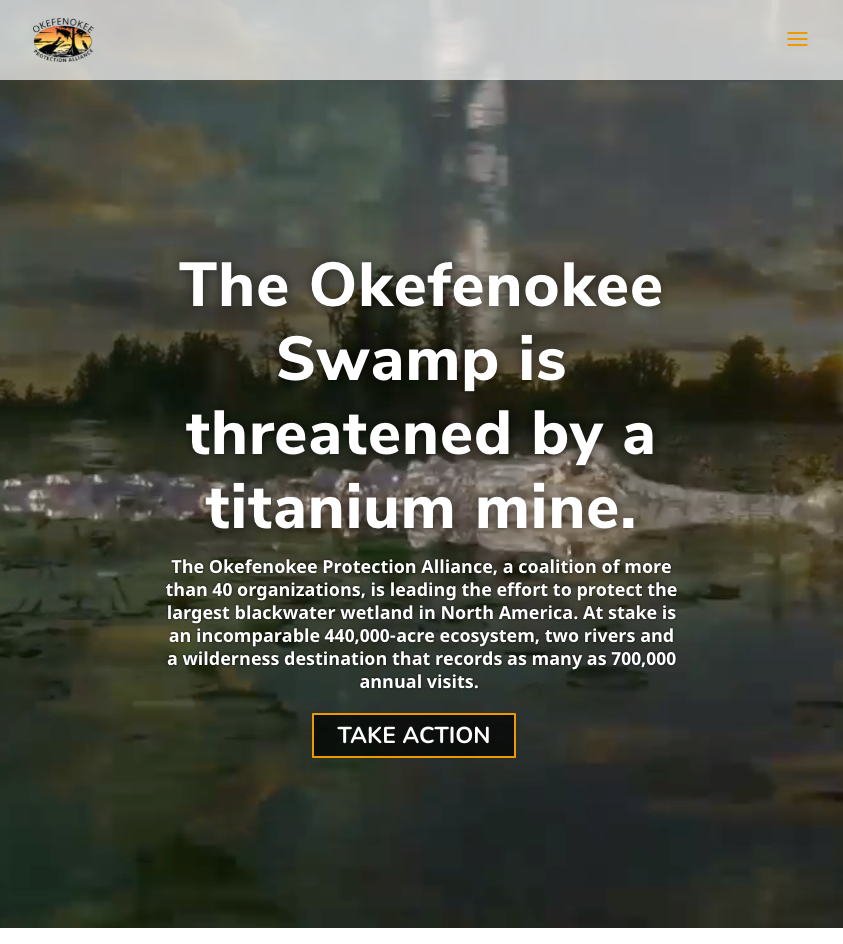 The Okefenokee Swamp is threatened by a titanium mine.